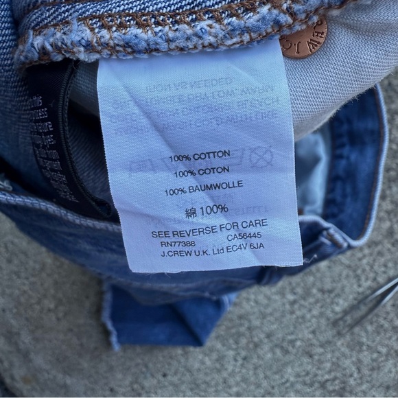 J. Crew Frayed Hem Denim Jean Mini Skirt 28 - Picture 5 of 6